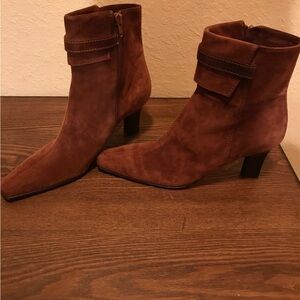 Salvatore Ferragamo Suede Leather Ankle Boots